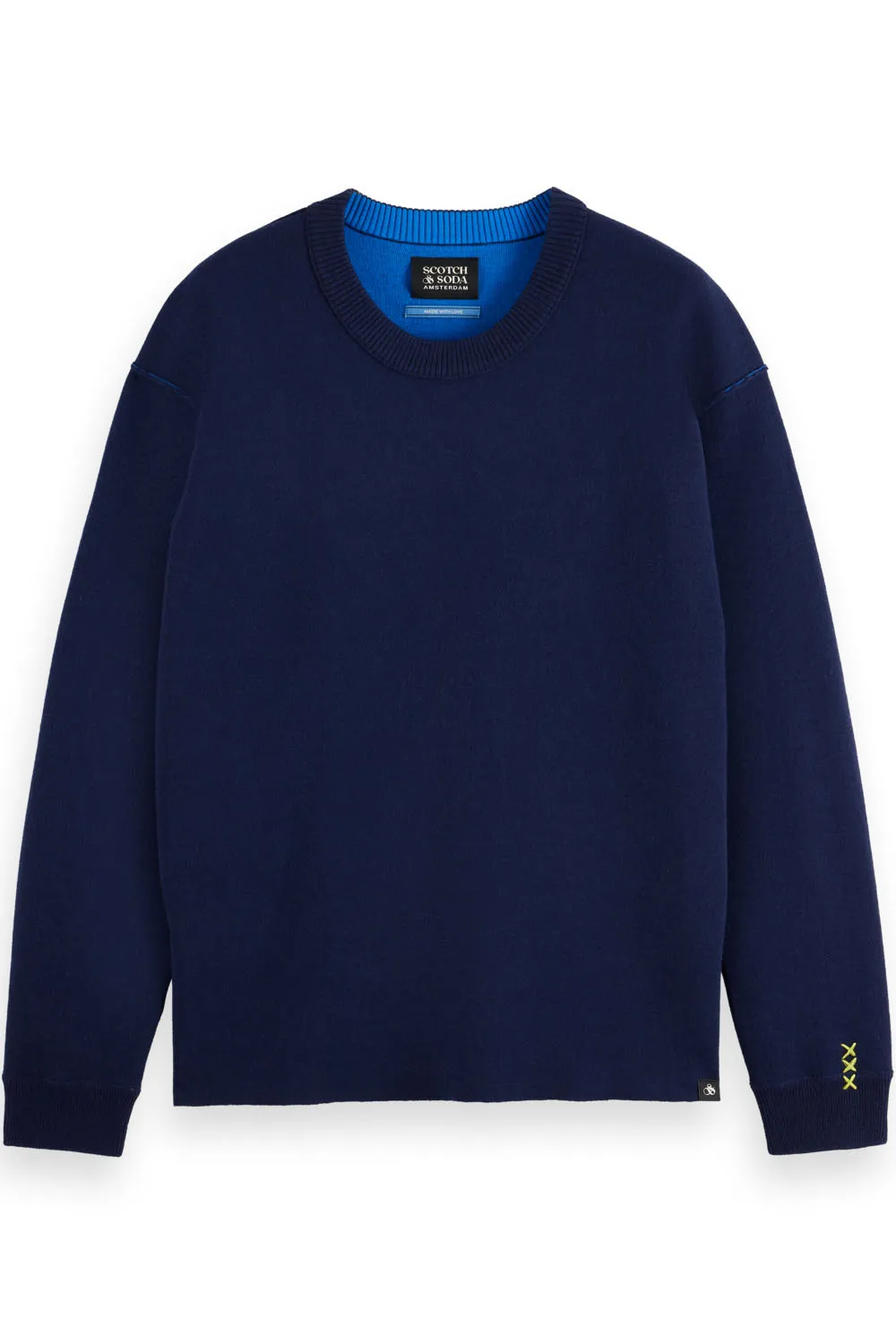 MERINO CREWNECK Navy sold by REVOLVR Menswear