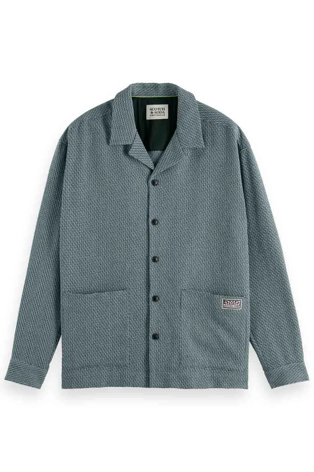 STRUCTURED OVERSHIRT Amsterdam Green sold by REVOLVR Menswear