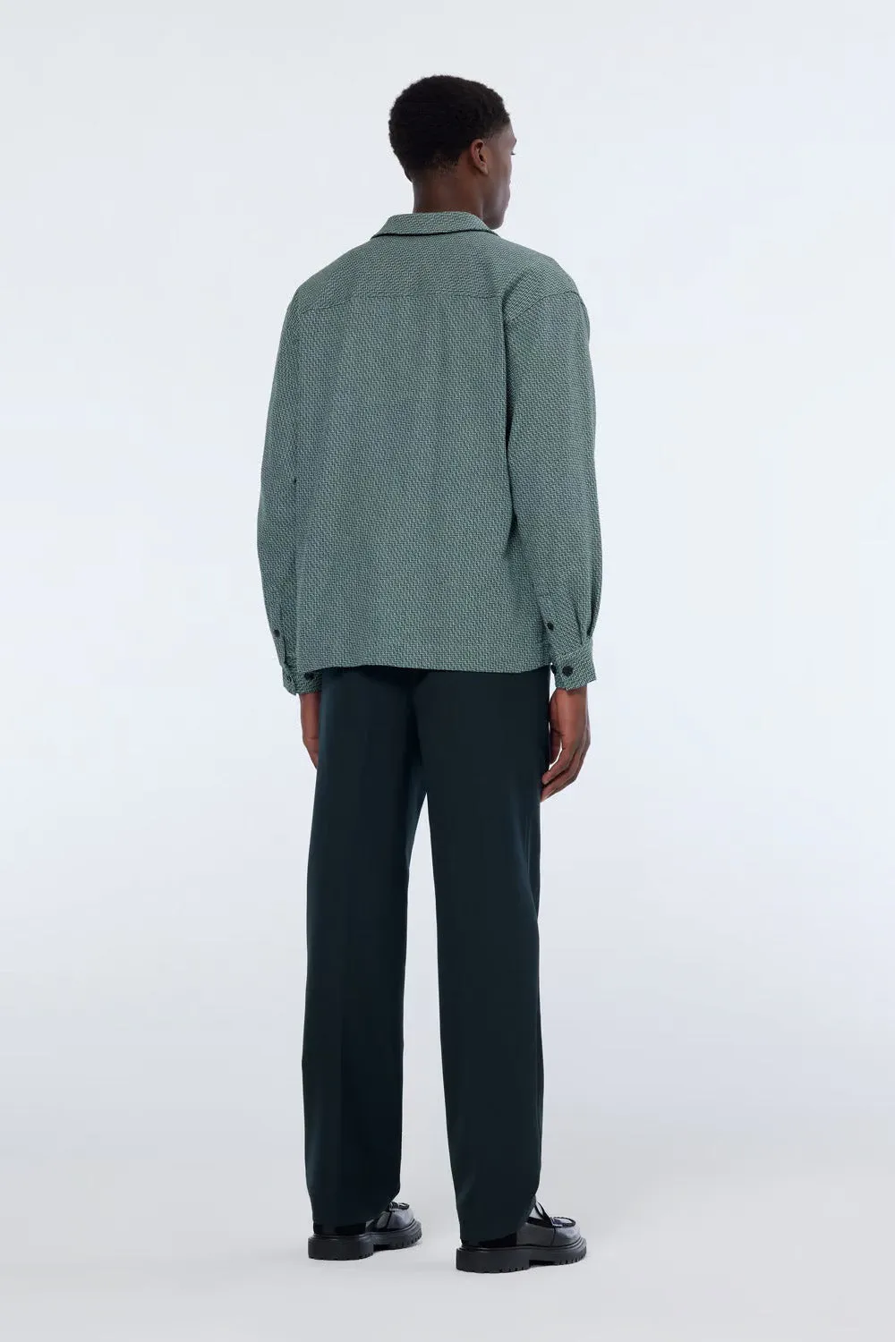STRUCTURED OVERSHIRT Amsterdam Green sold by REVOLVR Menswear product image thumbnail 3
