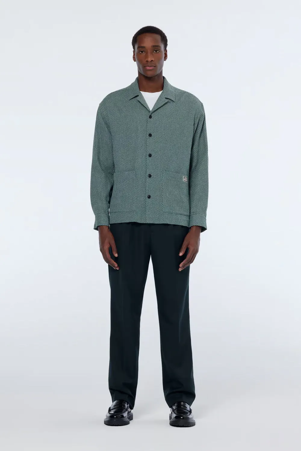 STRUCTURED OVERSHIRT Amsterdam Green sold by REVOLVR Menswear product image thumbnail 2
