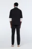 OTIS CHINO Dk Grey Melange Pinstripe sold by REVOLVR Menswear
