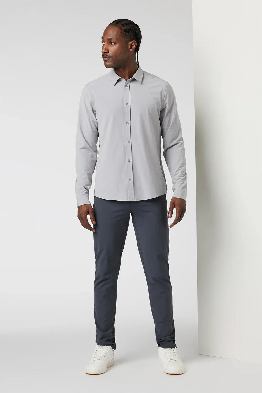BRIDGE LS BUTTON DOWN Fog sold by REVOLVR Menswear product image thumbnail 4