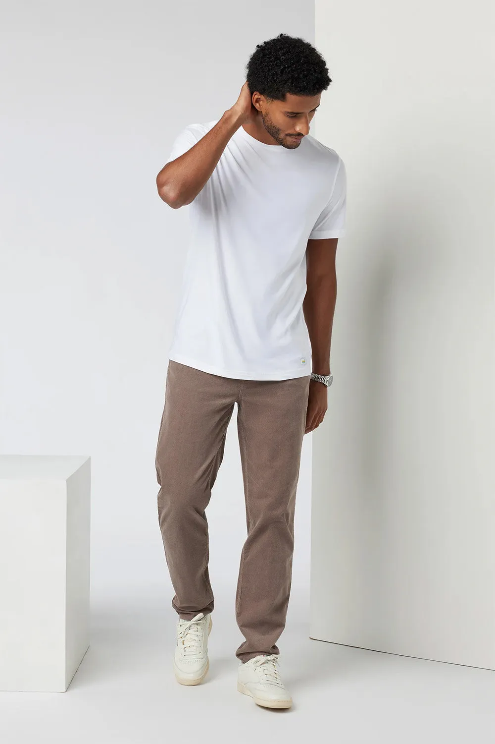OPTIMIST 5 PKT CORD PANT Chocolate Milk sold by REVOLVR Menswear product image thumbnail 2