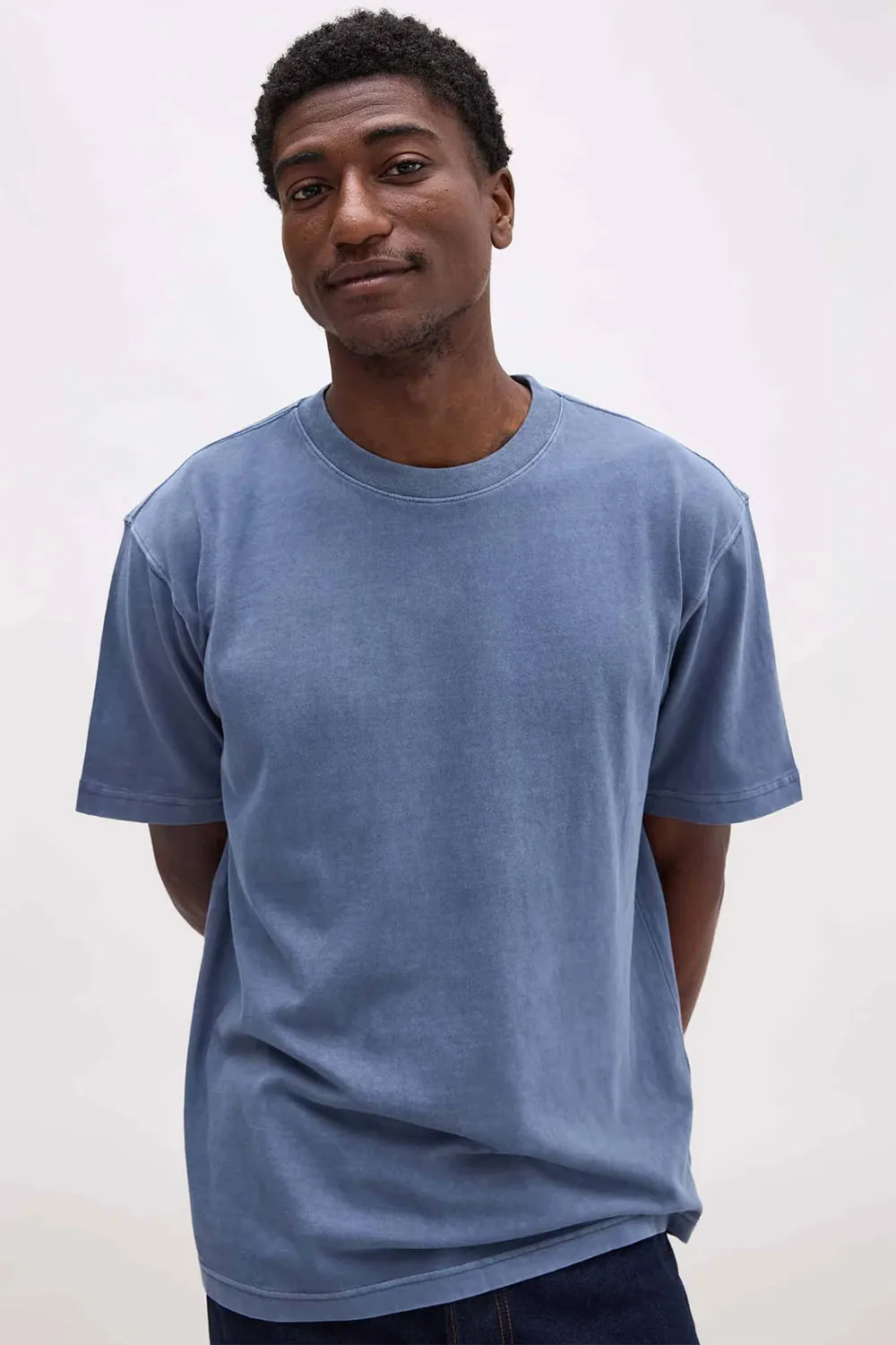RELAXED SS TEE Vintage Indigo sold by REVOLVR Menswear