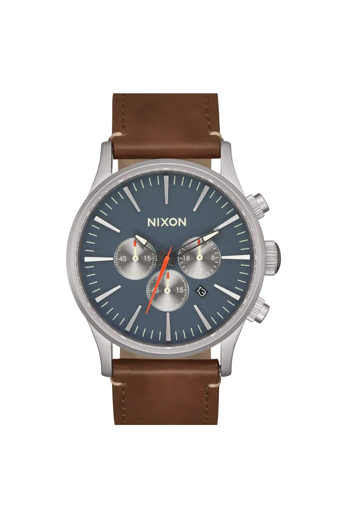 SENTRY CHRONO LEATHER - LT GUNMETAL/BASALT/SIENNA sold by REVOLVR Menswear