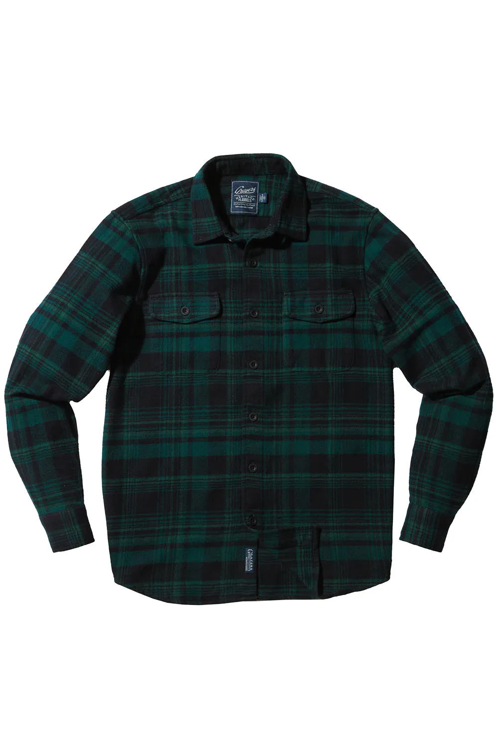 HERRINGBONE HERITAGE FLANNEL Sycamore Green sold by REVOLVR Menswear
