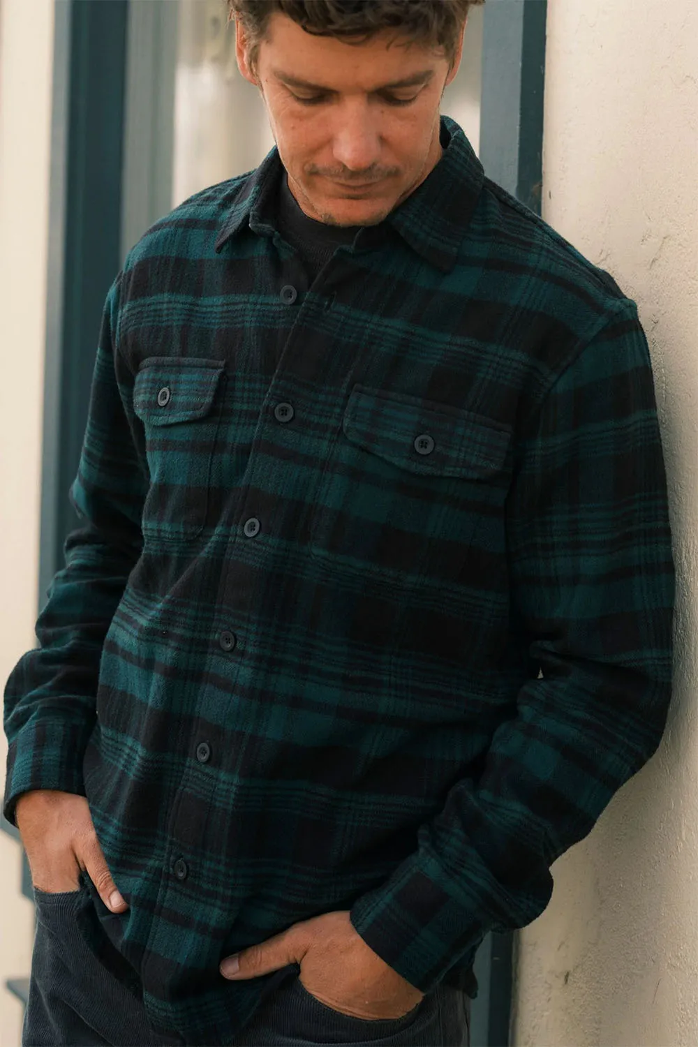 HERRINGBONE HERITAGE FLANNEL Sycamore Green sold by REVOLVR Menswear product image thumbnail 2