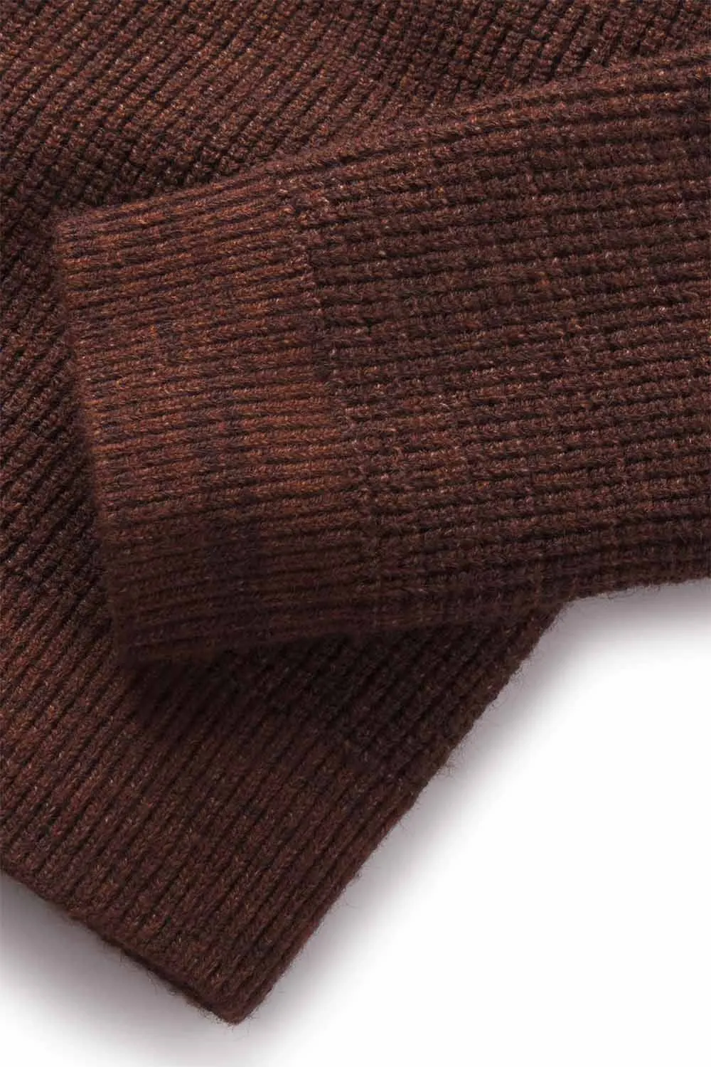 WAFFLE STITCH CREW SWEATER Brown sold by REVOLVR Menswear product image thumbnail 4