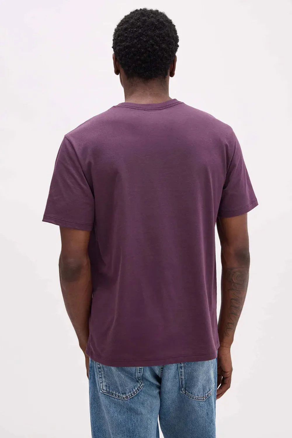 PIMA POCKET TEE Plum Wine sold by REVOLVR Menswear product image thumbnail 2