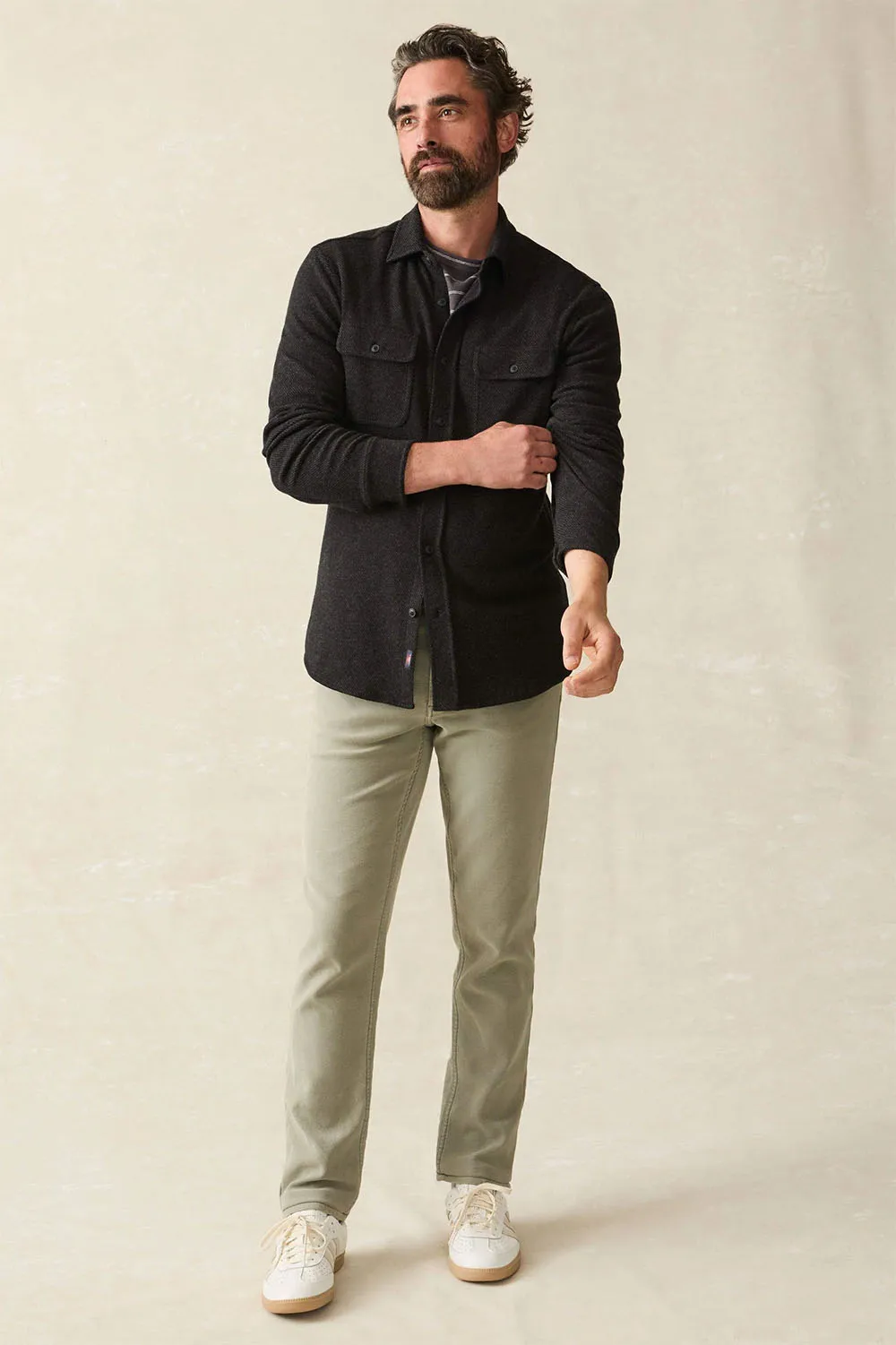 LEGEND SWEATER SHIRT Heathered Black Twill sold by REVOLVR Menswear product image thumbnail 2