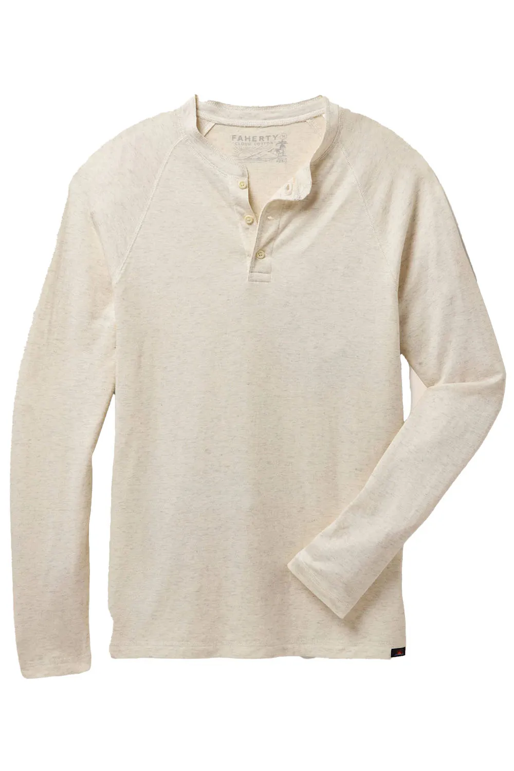 CLOUD LS HENLEY Ivory Heather sold by REVOLVR Menswear