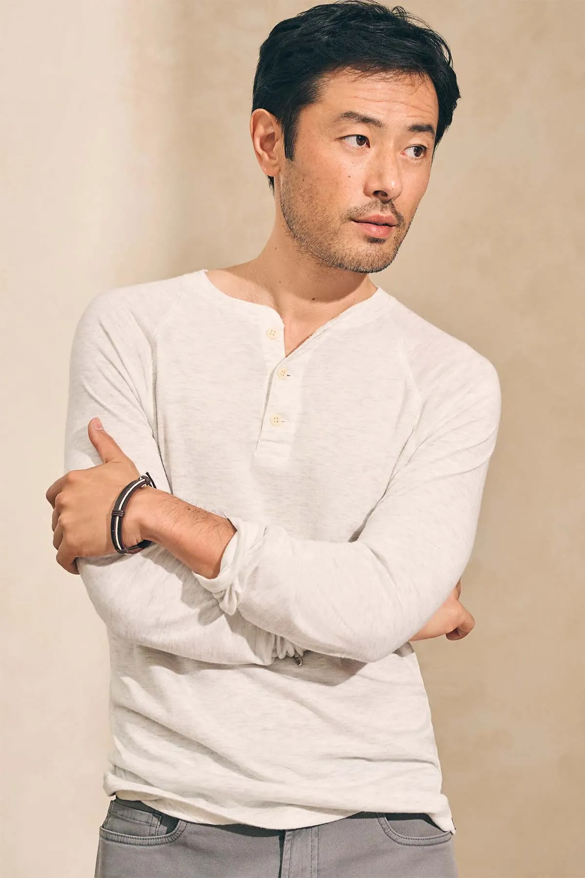 CLOUD LS HENLEY Ivory Heather sold by REVOLVR Menswear product image thumbnail 2