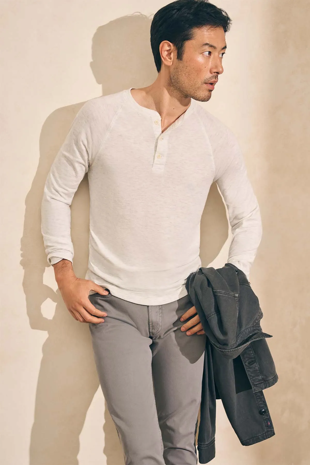CLOUD LS HENLEY Ivory Heather sold by REVOLVR Menswear product image thumbnail 4