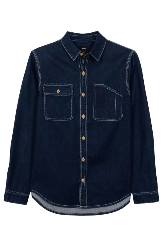 EDDYSTONE DENIM SHIRT Washed Denim sold by REVOLVR Menswear