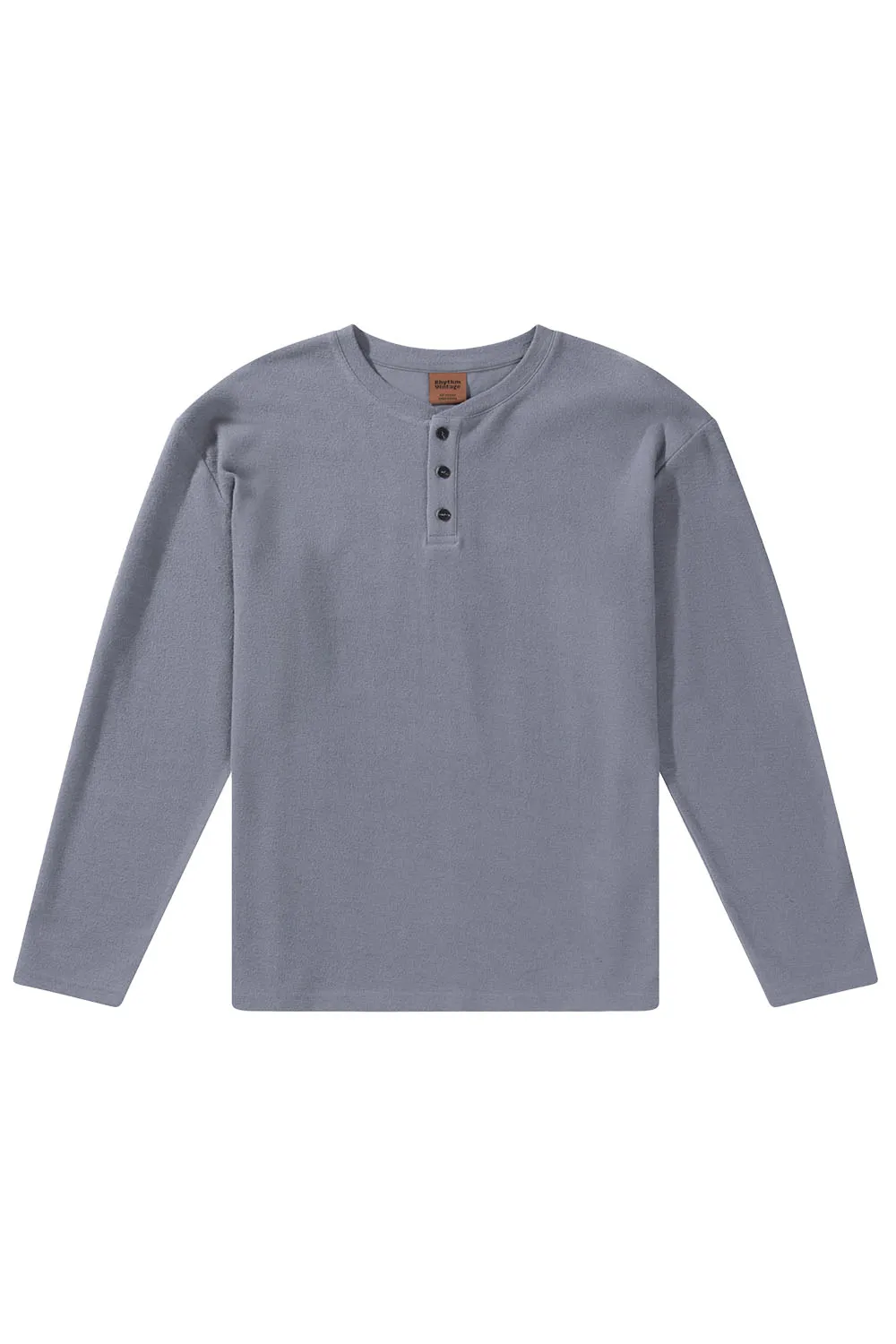 VINTAGE TERRY LS HENLEY Indigo sold by REVOLVR Menswear