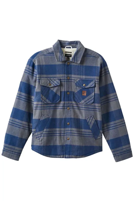 DURHAM LINED JACKET Washed Navy/Beige Plaid sold by REVOLVR Menswear