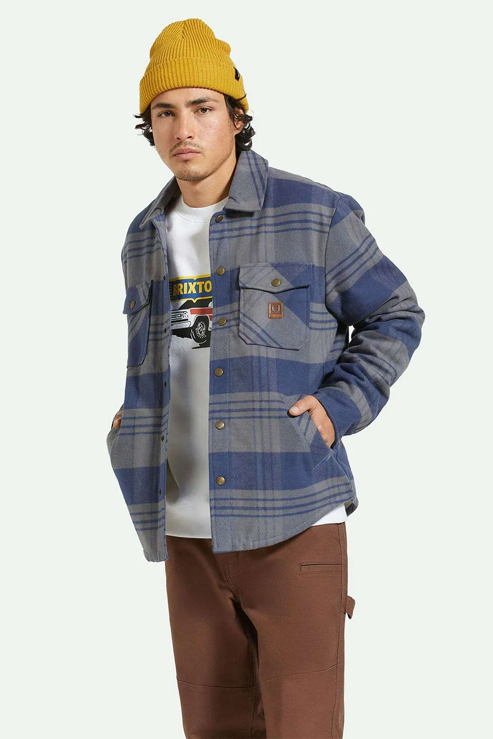 DURHAM LINED JACKET Washed Navy/Beige Plaid sold by REVOLVR Menswear product image thumbnail 2