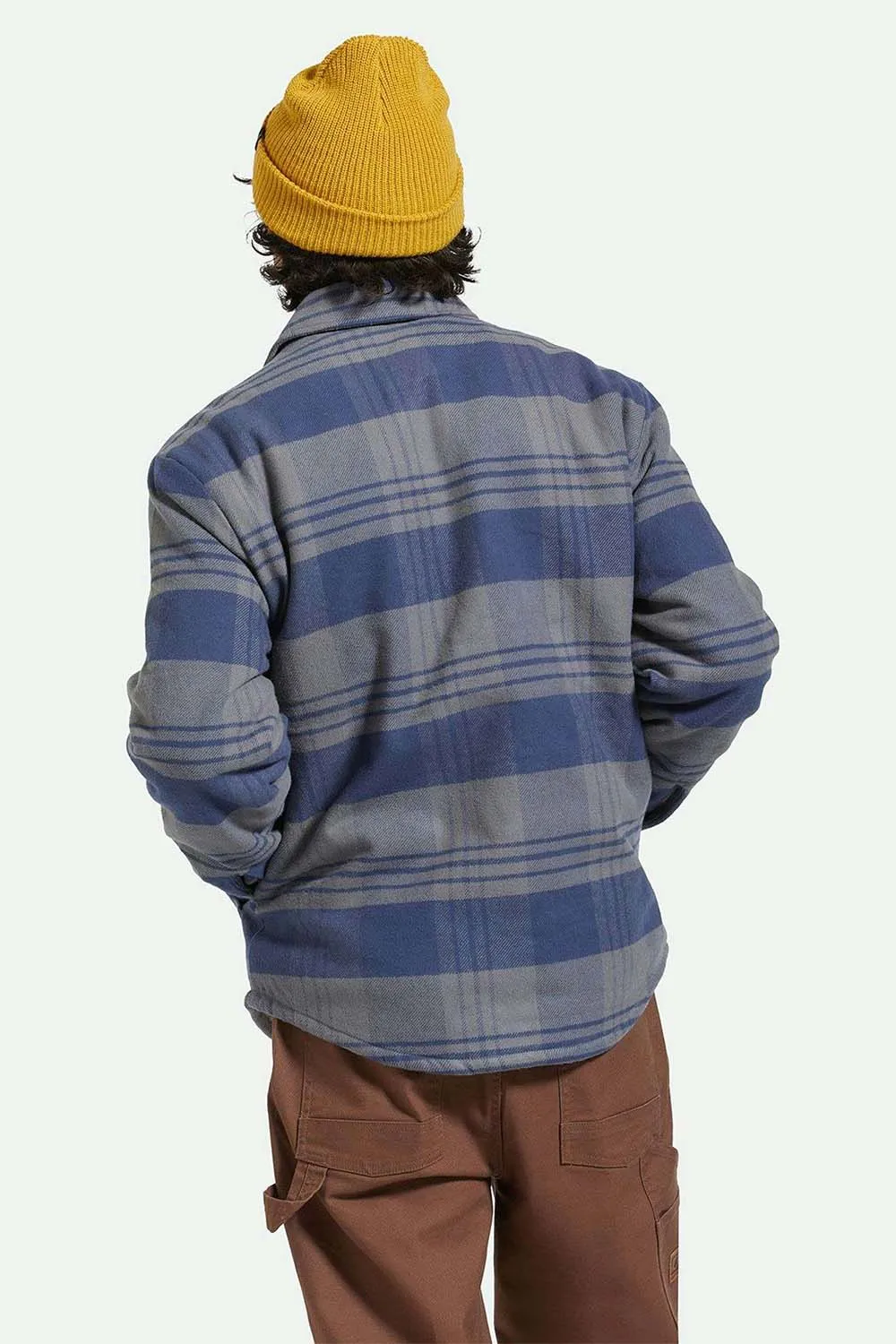 DURHAM LINED JACKET Washed Navy/Beige Plaid sold by REVOLVR Menswear product image thumbnail 3