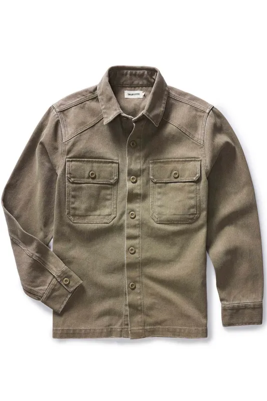 THE SHOP SHIRT Stone Chipped Canvas sold by REVOLVR Menswear