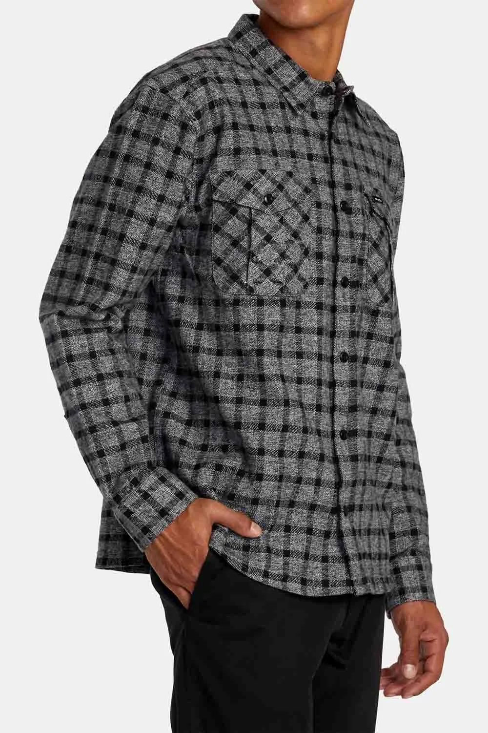 HUGHES FLANNEL LS Smoke sold by REVOLVR Menswear product image thumbnail 2