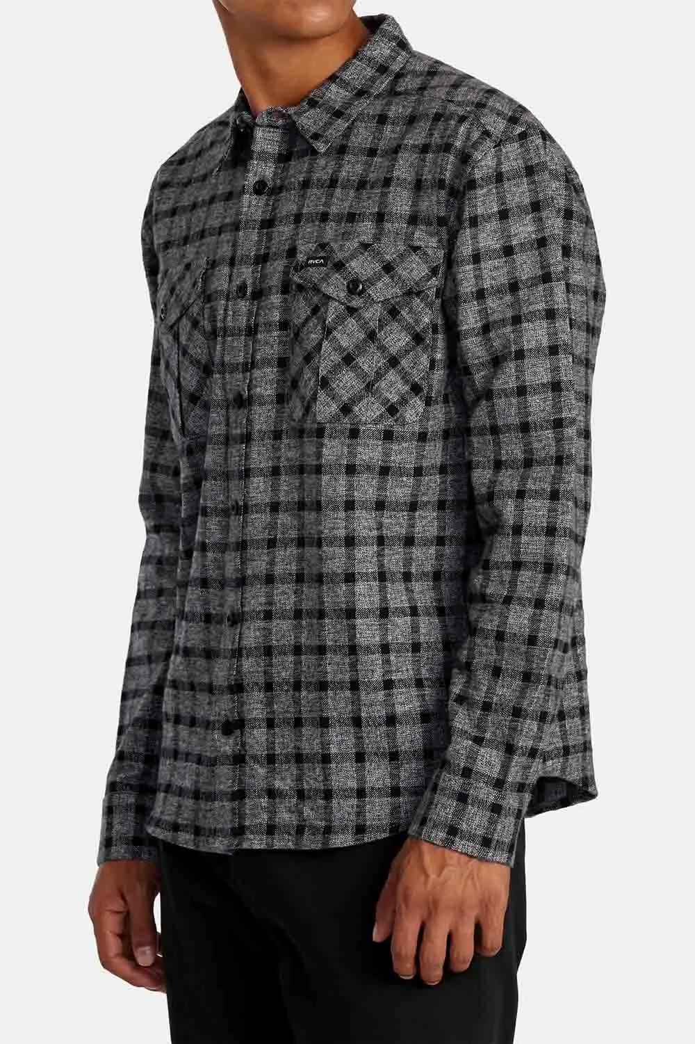 HUGHES FLANNEL LS Smoke sold by REVOLVR Menswear product image thumbnail 3