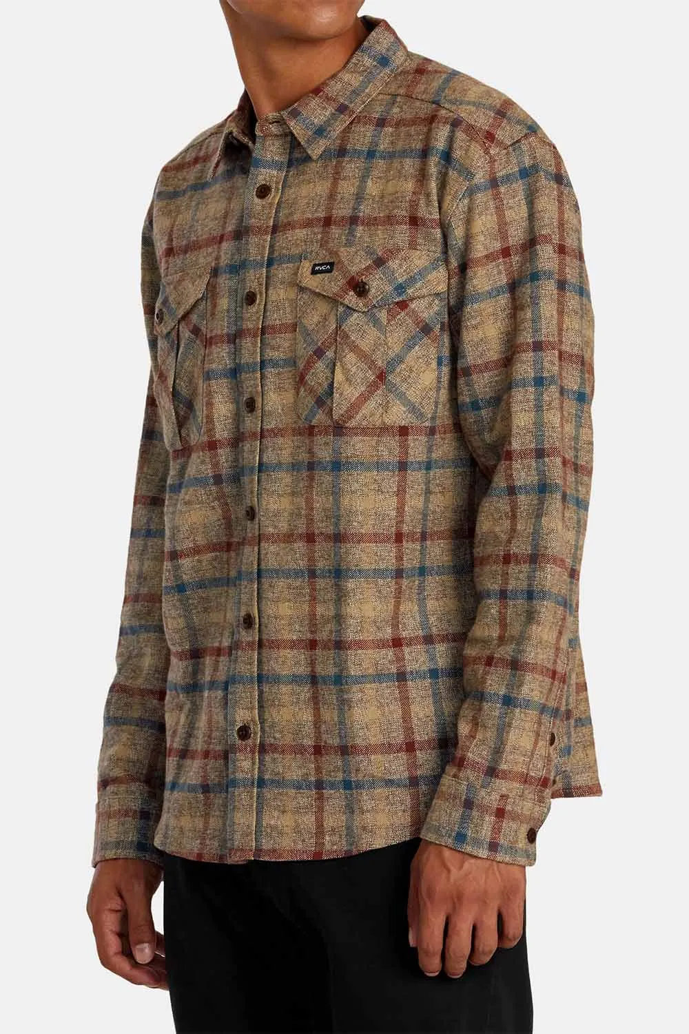 HUGHES FLANNEL LS Bombay Brown sold by REVOLVR Menswear product image thumbnail 3