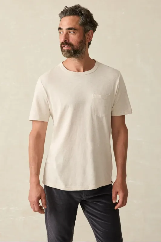 SUNWASHED POCKET TEE Sand Point sold by REVOLVR Menswear