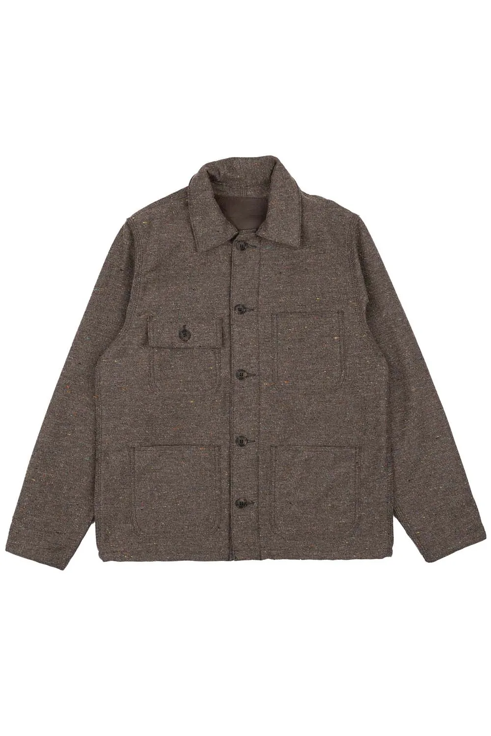 WOOL BLEND CHORE COAT Brown sold by REVOLVR Menswear