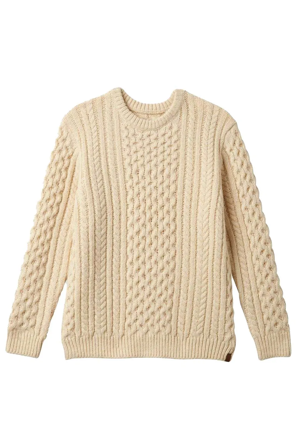 CLASSIC FISHERMANS SWEATER Oatmeal sold by REVOLVR Menswear