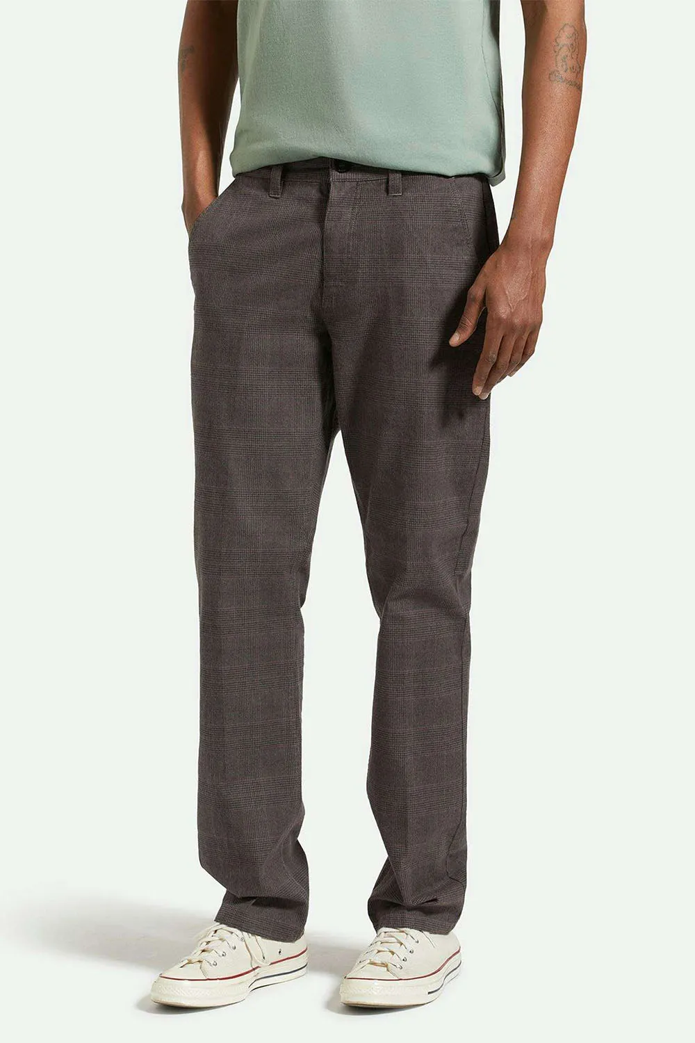 CHOICE CHINO REGULAR PANT Black Houndstooth sold by REVOLVR Menswear product image thumbnail 2