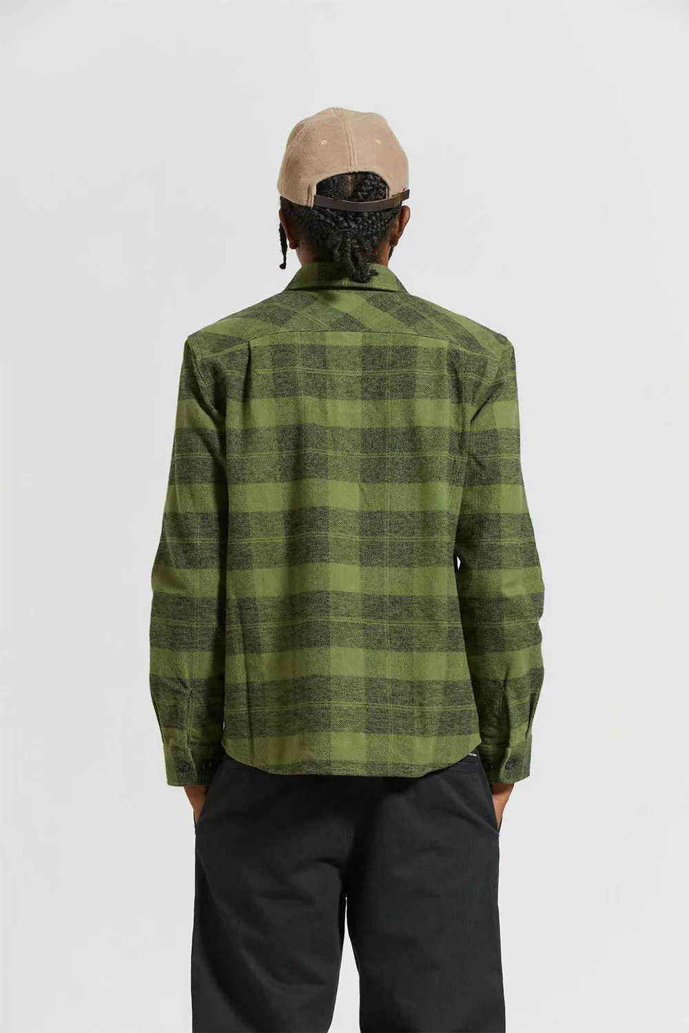 BOWERY HEAVYWEIGHT LS FLANNEL Cypress Green/Black sold by REVOLVR Menswear product image thumbnail 3