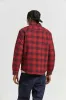 BOWERY QUILTED FLANNEL Bright Red/Mahogany sold by REVOLVR Menswear