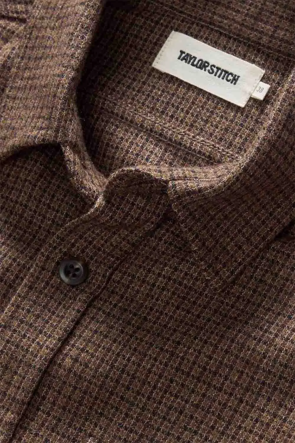THE SADDLER SHIRT Burnt Caramel Check Wool sold by REVOLVR Menswear product image thumbnail 3