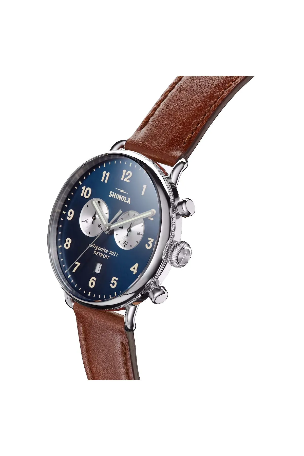CANFIELD CHRONO 43mm - MIDNIGHT/COGNAC sold by REVOLVR Menswear product image thumbnail 2