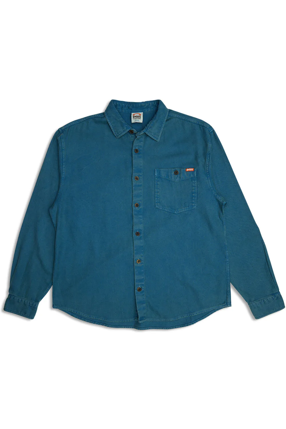 KEON FLANNEL SHIRT Moroccan Blue sold by REVOLVR Menswear