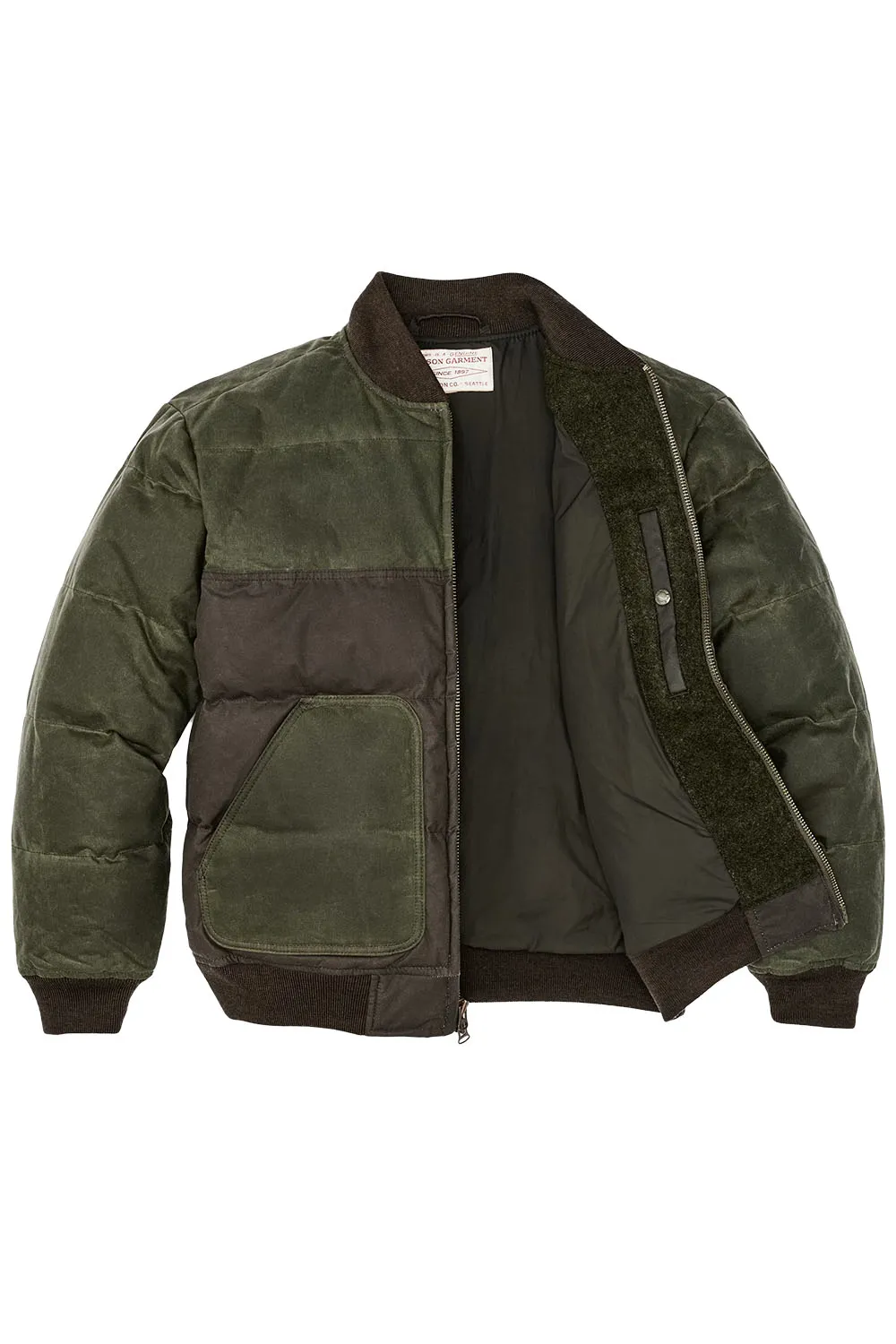 DOWN BOMBER JACKET Otter Green sold by REVOLVR Menswear product image thumbnail 2