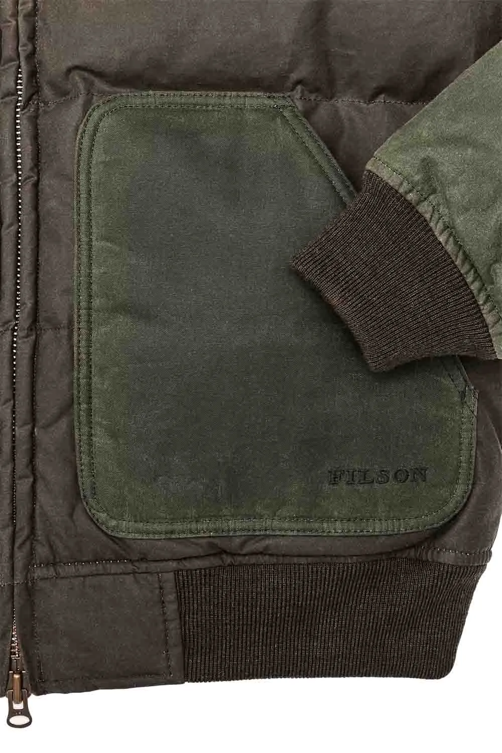 DOWN BOMBER JACKET Otter Green sold by REVOLVR Menswear product image thumbnail 4