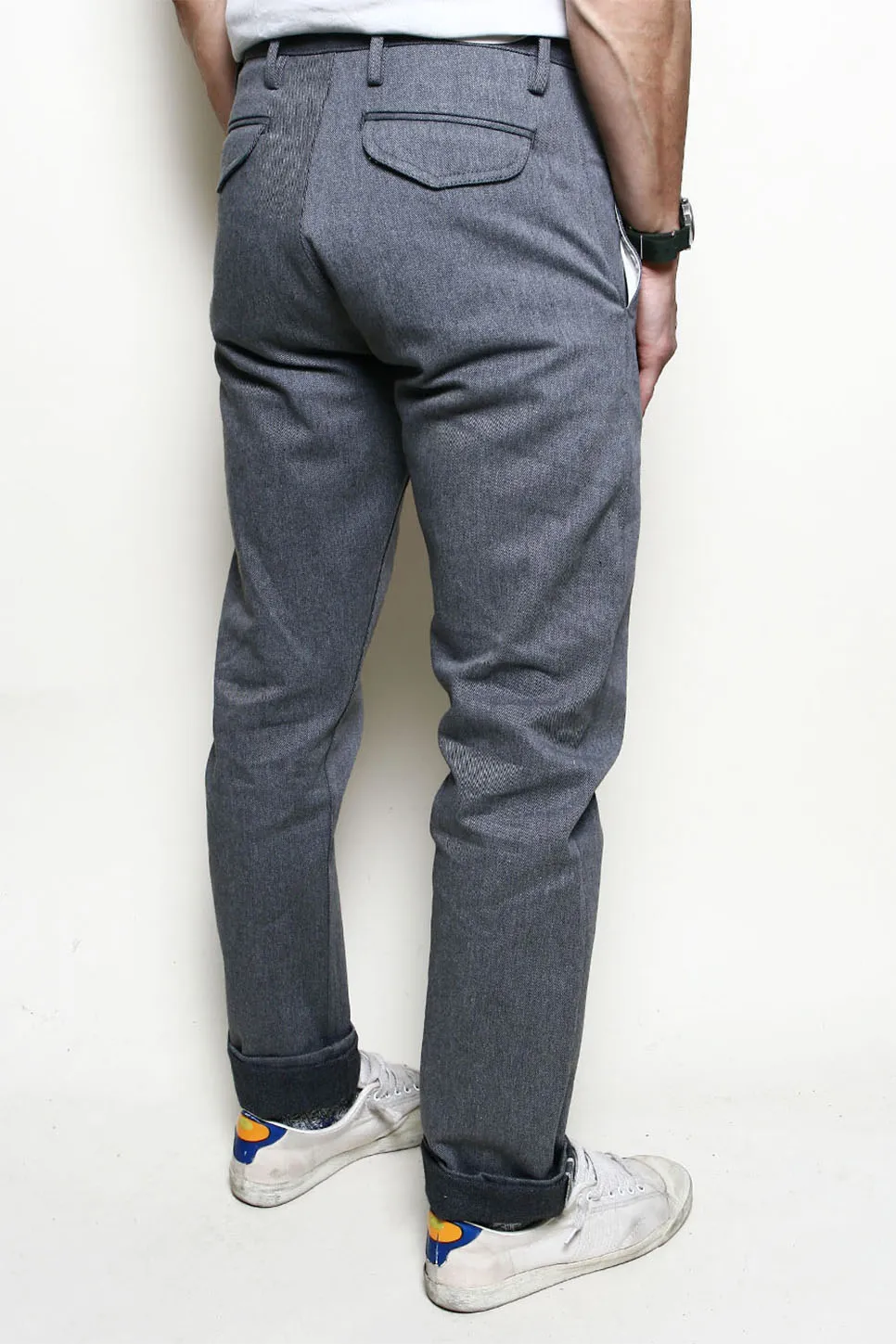 OFFICER TROUSERS - HEATHER GREY sold by REVOLVR Menswear product image thumbnail 3