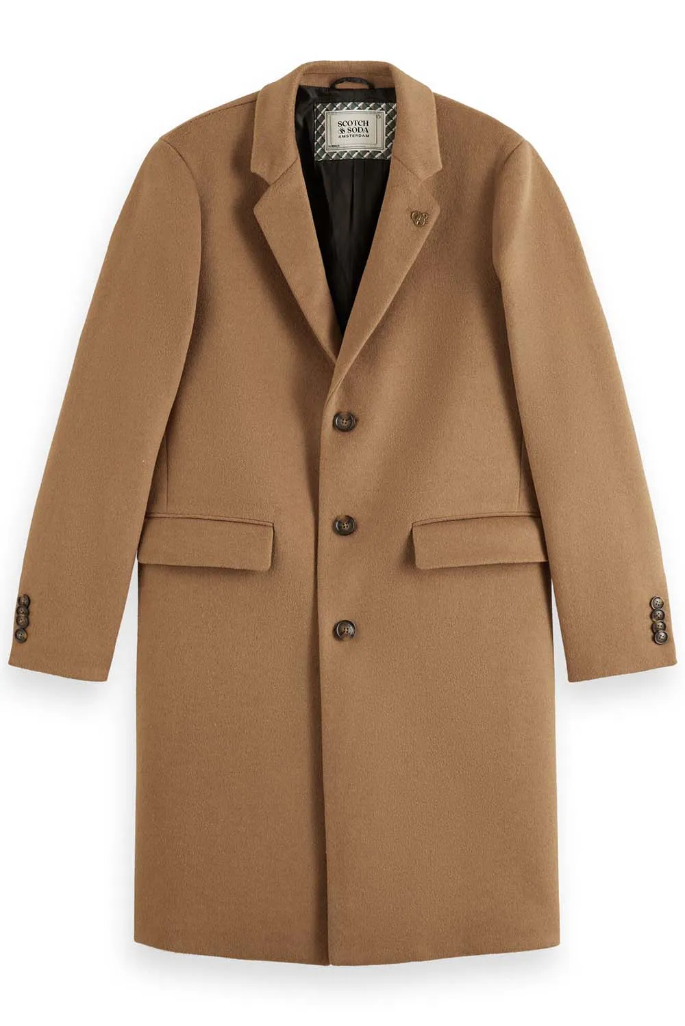 WOOL CLASSIC OVERCOAT Camel sold by REVOLVR Menswear
