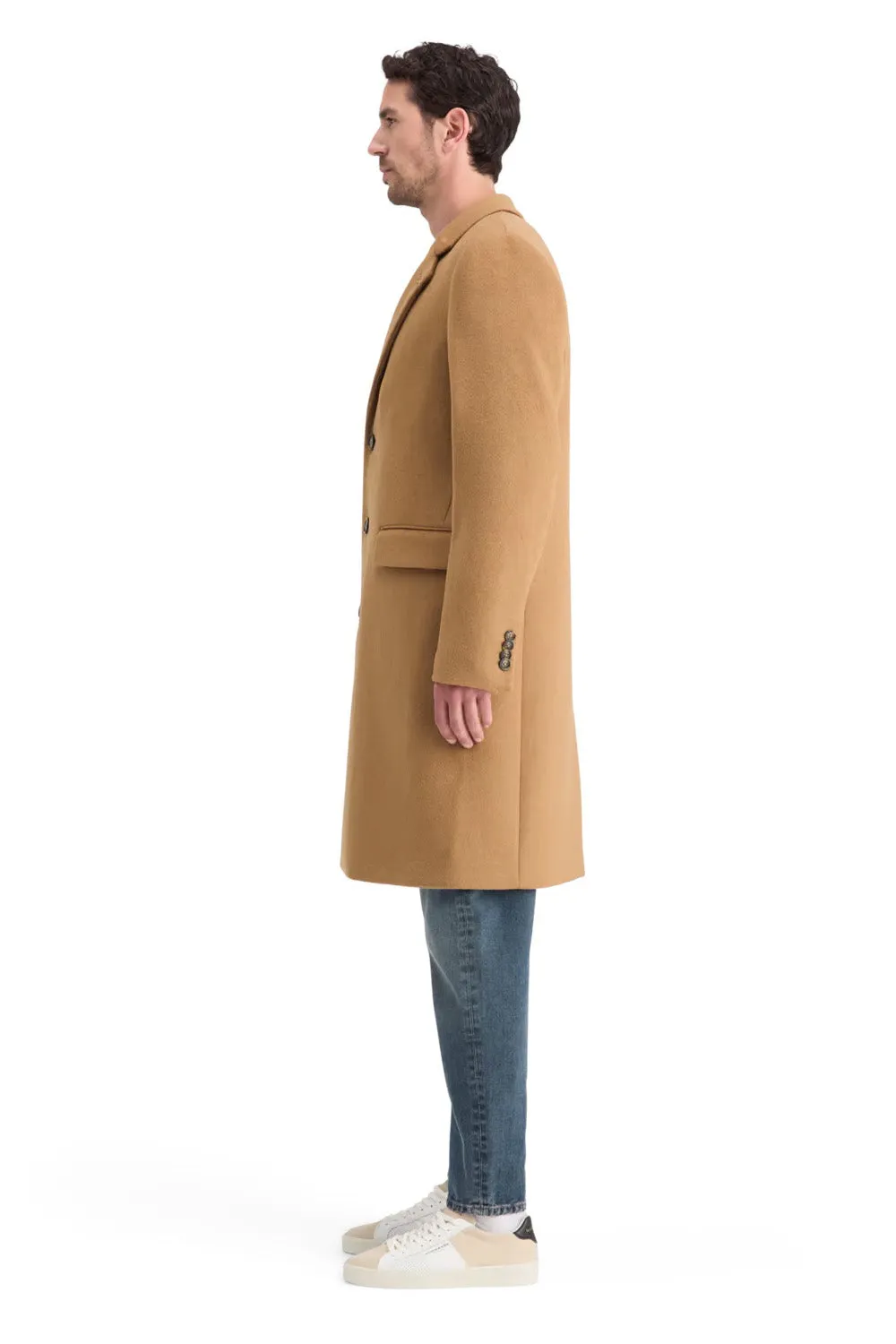 WOOL CLASSIC OVERCOAT Camel sold by REVOLVR Menswear product image thumbnail 3