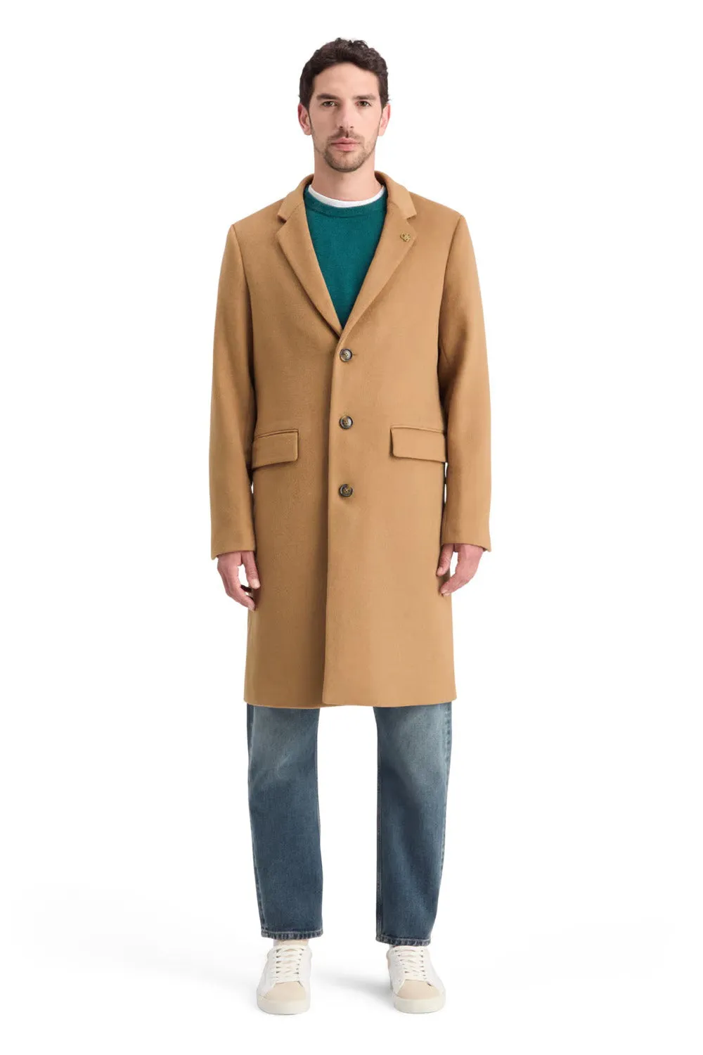 WOOL CLASSIC OVERCOAT Camel sold by REVOLVR Menswear product image thumbnail 2