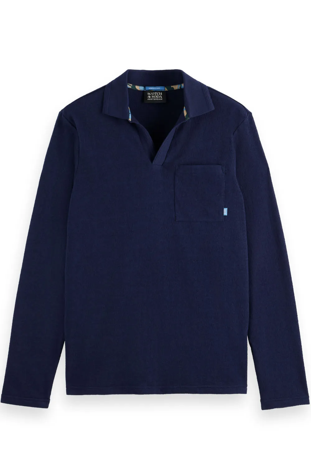 CHEST POCKET POLO Navy sold by REVOLVR Menswear