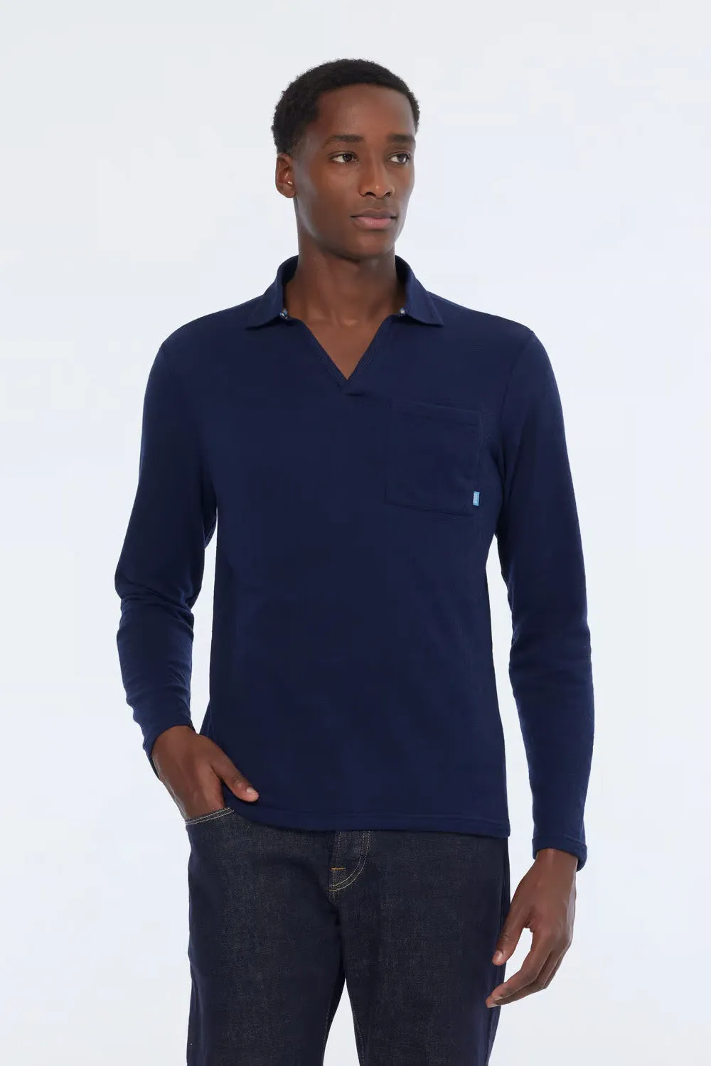 CHEST POCKET POLO Navy sold by REVOLVR Menswear product image thumbnail 2