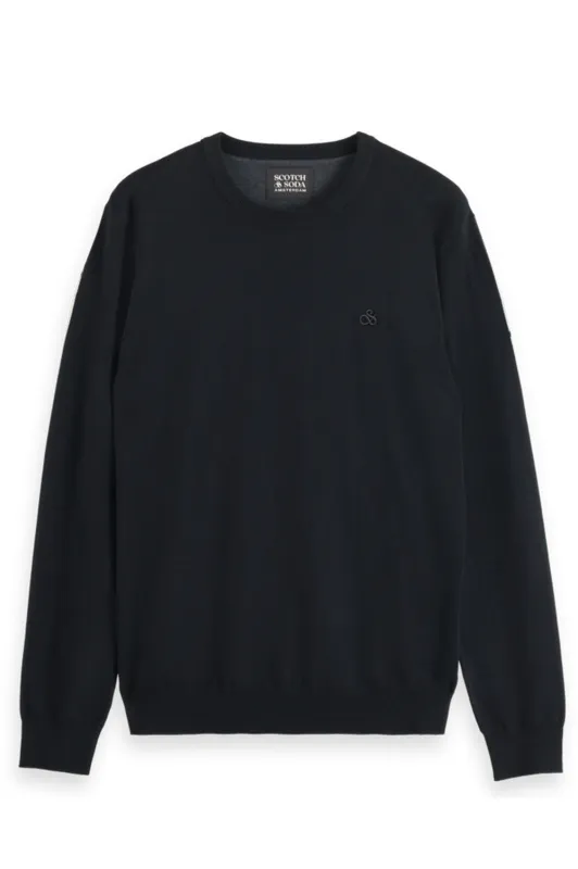 VISCOSE PULLOVER CREWNECK Black sold by REVOLVR Menswear