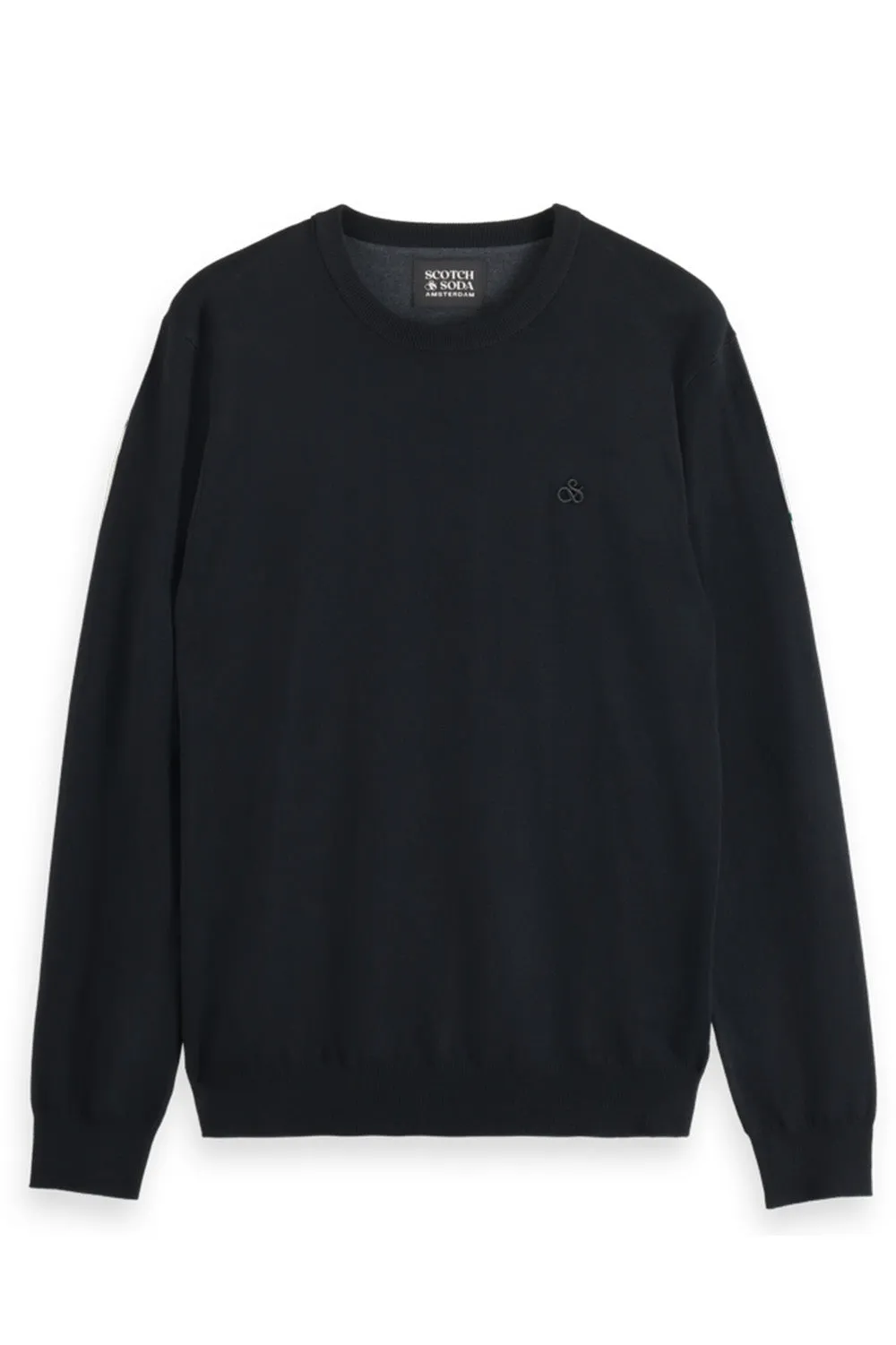 VISCOSE PULLOVER CREWNECK Black sold by REVOLVR Menswear