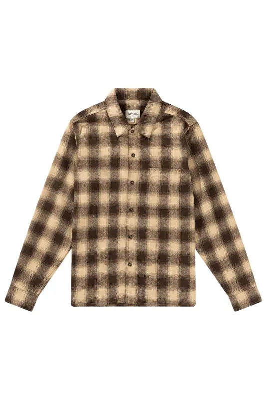 PLAID LS FLANNEL Brown sold by REVOLVR Menswear