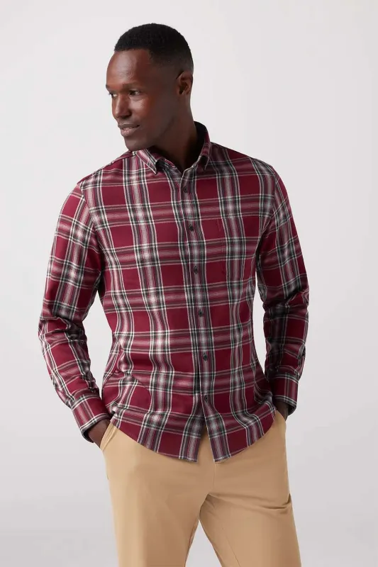 CITY FLANNEL Garnet Thomas Plaid sold by REVOLVR Menswear
