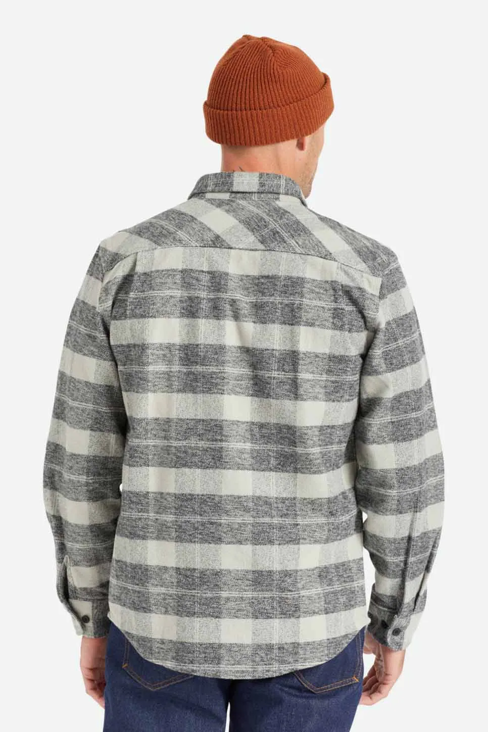 BOWERY HEAVYWEIGHT LS FLANNEL Black/Charcoal sold by REVOLVR Menswear product image thumbnail 3