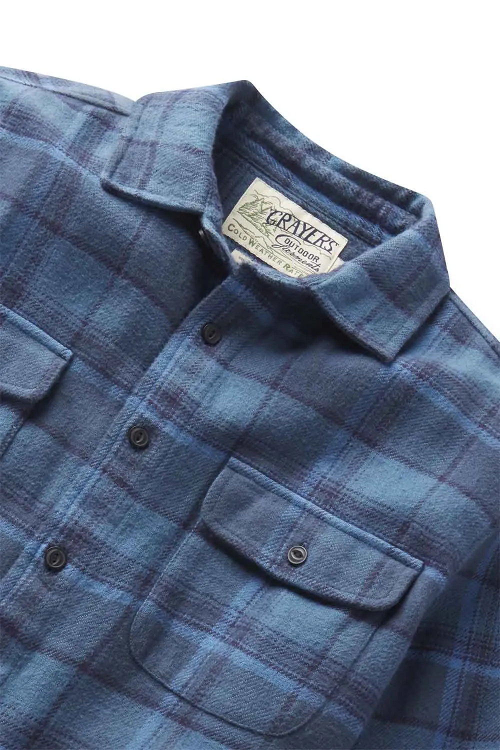 SCARBORO HERITAGE HEAVY FLANNEL Navy Auburn sold by REVOLVR Menswear product image thumbnail 3