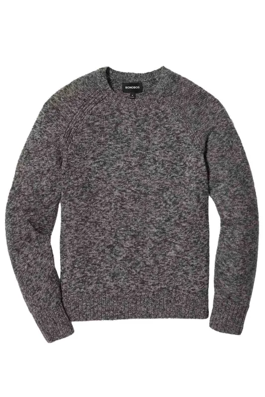 MARLED RAGLAN CREW Dark Grey Marl sold by REVOLVR Menswear